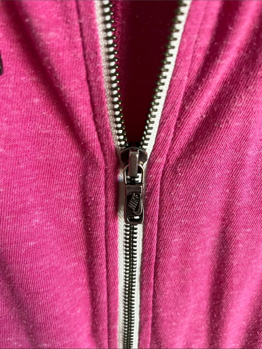 Nike Women’s Pink Zip-Up Lightweight Hoodie with White Logo